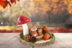 Deco Automne Ecureuil - Animaux d'Automne - 10doigts.fr