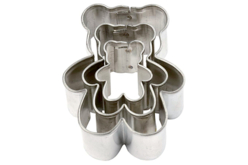 Emporte-pièces ourson - 3 tailles (largeur : 3.5 cm-2.5 cm-1.5 cm) - Emporte-pièces créatifs pour enfants - 10doigts.fr