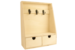 Etagère porte-clés en bois - Boîtes à décorer – 10doigts.fr