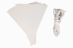 Guirlandes de fanions en carton blanc - 2 pièces - Supports blancs – 10doigts.fr - 2