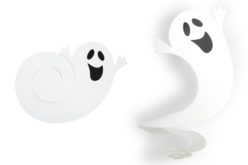 Fantômes géants en carte forte- 3 pièces - Décorations d'Halloween – 10doigts.fr - 2