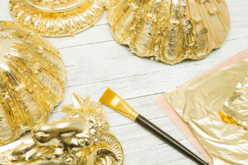 Feuilles métallisées or ou argent - 25 feuilles - Feuilles d'or et métal – 10doigts.fr - 2