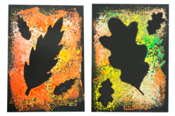 Pochoirs + silhouettes Feuilles d’arbres - 6 motifs - Pochoirs nature – 10doigts.fr - 2