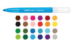 Feutre Carioca Jumbo super lavable - Feutres pointes larges : pour des coloriages éclatants et des aplats parfaits - 10doigts.fr - 2