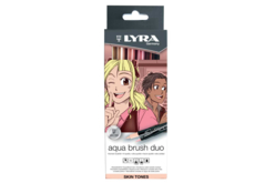 Feutres Aqua Brush Duo Lyra, tons portrait - Feutres pinceaux : précision et souplesse pour dessiner - 10doigts.fr