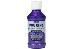 Flacon peinture de coulage 118 ml - Violet métallique - Peinture marbling - 10doigts.fr