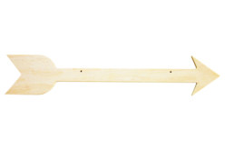 Flèche en bois à suspendre - 40 cm - Plaques en bois – 10doigts.fr