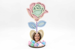 fleurs en bois cadre - Pompons pour bricolage créatif - 10doigts.fr