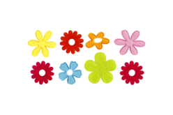Fleurs en tissu - 16 pièces - Fleurs et feuilles décoratives – 10doigts.fr - 2