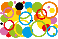 Formes rondes en carte forte colorée pour activité de collage - 550 formes - Méga packs créatifs – 10doigts.fr