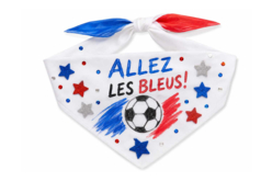 foulard bleu blanc rouge - Coton, lin - Textiles - 10doigts.fr - 2