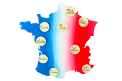 Carte de France en bois - Déco en bois – 10doigts.fr - 2