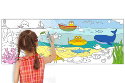 Fresque géante à colorier La Mer - Supports de Coloriages - 10doigts.fr