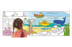 Fresque géante à colorier - La mer - Dessin 1er âge – 10doigts.fr
