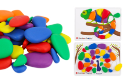 Jeu d'apprentissage avec des galets colorés - Kits activités d'apprentissage – 10doigts.fr