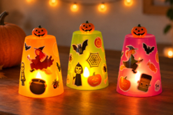 Gobelets lumineux d'Halloween - Vaisselle jetable et réutilisable - 10doigts.fr