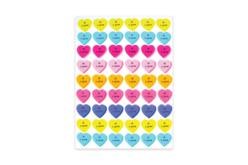 Gommettes cœur "Je t'aime" - 54 coeurs - Stickers, gommettes coeurs – 10doigts.fr