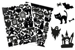 Gommette Silhouettes Halloween - Gommettes Halloween - 10doigts.fr