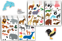 Maxi gommettes animaux - 4 planches - Gommettes Animaux – 10doigts.fr