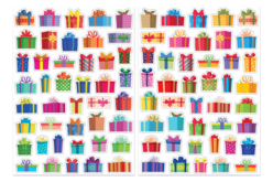 Gommettes cadeaux de Noel - Gommettes de Noël : autocollants et stickers créatifs pour enfants - 10doigts.fr