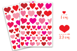 Gommettes cœurs - 4 planches - Stickers, gommettes coeurs – 10doigts.fr