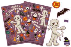 Gommettes Momies Halloween x 171 pcs - Gommettes Halloween - 10doigts.fr