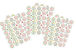 Gommettes étiquettes Joyeux Noël - 48 stickers - Gommettes et stickers Noël – 10doigts.fr - 2