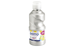 Gouache Giotto métallisée, 250 ml - ARGENT  - Peinture gouache liquide - 10doigts.fr - 2