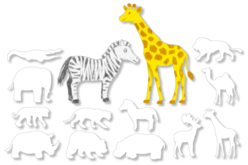 Grandes formes d'animaux à colorier : Animaux d'Afrique