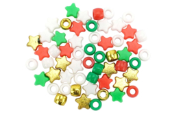 Perles de Noël en plastique - 50 perles - Petites décorations de Noël – 10doigts.fr - 2