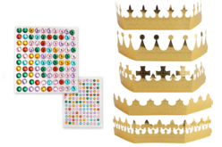 Kit 5 couronnes royales + strass - 5 pièces - Couronnes et Chapeaux pour Carnaval : Loisirs Créatifs pour Enfants - 10doigts.fr - 2