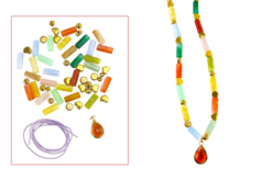 Kit collier marbré - Colliers et chaines - 10doigts.fr