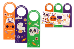 Kit plaques de porte Halloween - 3 pièces - Kits créatifs Halloween – 10doigts.fr - 2