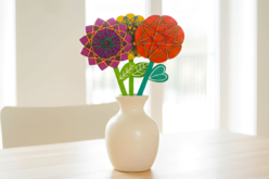 Kit fleurs en bois String Art  - Kits créatifs fête des mères - 10doigts.fr