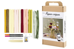 Kit fleurs en papier crépon - Bouquet automnal - Fleurs en crépon - 10doigts.fr