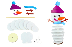 Kit Bonhomme de neige feutrine - Kits bricolages créatifs de Noël – 10doigts.fr - 2