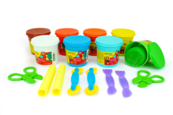 Maxi kit de modelage - 8 pâtes à modeler + accessoires - Pâtes à modeler souples 1er âge bébé – 10doigts.fr