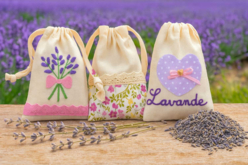Kit pochons de lavande - 6 pièces - Coton, lin - Textiles - 10doigts.fr