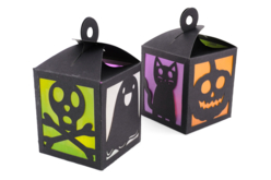 Kit lanternes d’halloween en papier vitrail  - 4 pièces - Kits créatifs Halloween – 10doigts.fr - 2