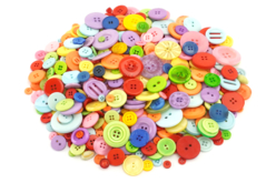Boutons ronds colorés - environ 1200 pièces - Boutons – 10doigts.fr - 2
