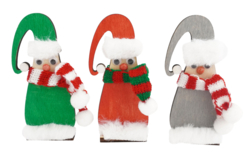 Minis écharpes tricotées - 6 pièces - Petites décorations de Noël – 10doigts.fr - 2