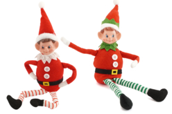 lutins farceurs Noël - Décors de Noël à poser - 10doigts.fr