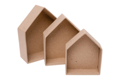 maison en carton papier mâché - Décors en carton - 10doigts.fr