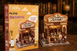 Maquette miniature avec éclairage - "La Boulangerie" - Maquettes en bois - 10doigts.fr