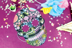 Masque "tête de mort" en carte à gratter - Mardi gras, carnaval – 10doigts.fr - 2