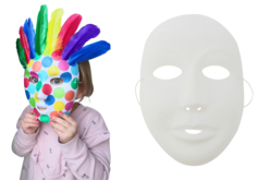 masque enfant blanc carnaval à décorer