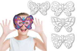 Masques papillons à décorer - Set de 4 - Mardi gras, carnaval – 10doigts.fr