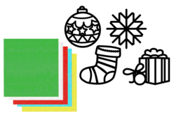 Kit attrape soleil Noël + papiers de soie - 4  pièces - Décorations de Noël pour vitres – 10doigts.fr - 2