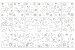 Cartes à sabler thème animaux au choix - 6 cartes - Sable coloré – 10doigts.fr - 2