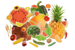 Mega set 150 fruits et légumes réalistes en carte forte  - Kits éducatifs : le plaisir d'apprendre par la manipulation - 10doigts.fr - 2